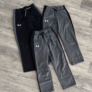 Under Armour Boys' Brawler Straight Leg Athletic Pants - Black & Gray Size Small